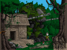 Children play on an abandoned HERC, 2645